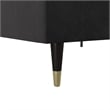 CosmoLiving by Cosmopolitan Audrey Queen Upholstered Bed in Black Velvet