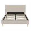 Mr. Kate Daphne Queen Upholstered Platform Bed in Ivory Velvet