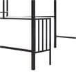 Novogratz Axel Metal Twin Loft Bed with Desk and Shelves in Black and Off White