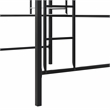 Novogratz Axel Full Metal Loft Bed with Desk and Shelves in Black and Off White