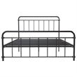 DHP Wallace Mid-Century Metal Full Bed Frame with Underbed Storage in Black