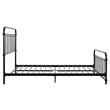 DHP Wallace Mid-Century Metal Full Bed Frame with Underbed Storage in Black