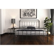 DHP Wallace Mid-Century Metal Full Bed Frame with Underbed Storage in Black