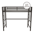 Your Zone Brittain Twin Metal Loft Bed in Black
