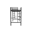 Your Zone Brittain Twin Metal Loft Bed in Black