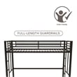 Your Zone Brittain Twin Metal Loft Bed in Black