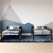 Mainstays Convertible Twin over Twin Metal Bunk Bed in Black