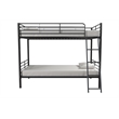 Mainstays Convertible Twin over Twin Metal Bunk Bed in Black