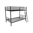 Mainstays Convertible Twin over Twin Metal Bunk Bed in Black