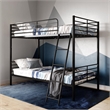 Mainstays Convertible Twin over Twin Metal Bunk Bed in Black