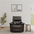 DHP Miller Recliner with Dual USB Port in Faux Leather in Dark Brown