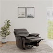 DHP Miller Recliner with Dual USB Port in Faux Leather in Dark Brown
