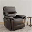 DHP Miller Recliner with Dual USB Port in Faux Leather in Dark Brown