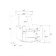 Baby Relax Step Swivel Accent Chair with USB Charger in Light Gray Linen