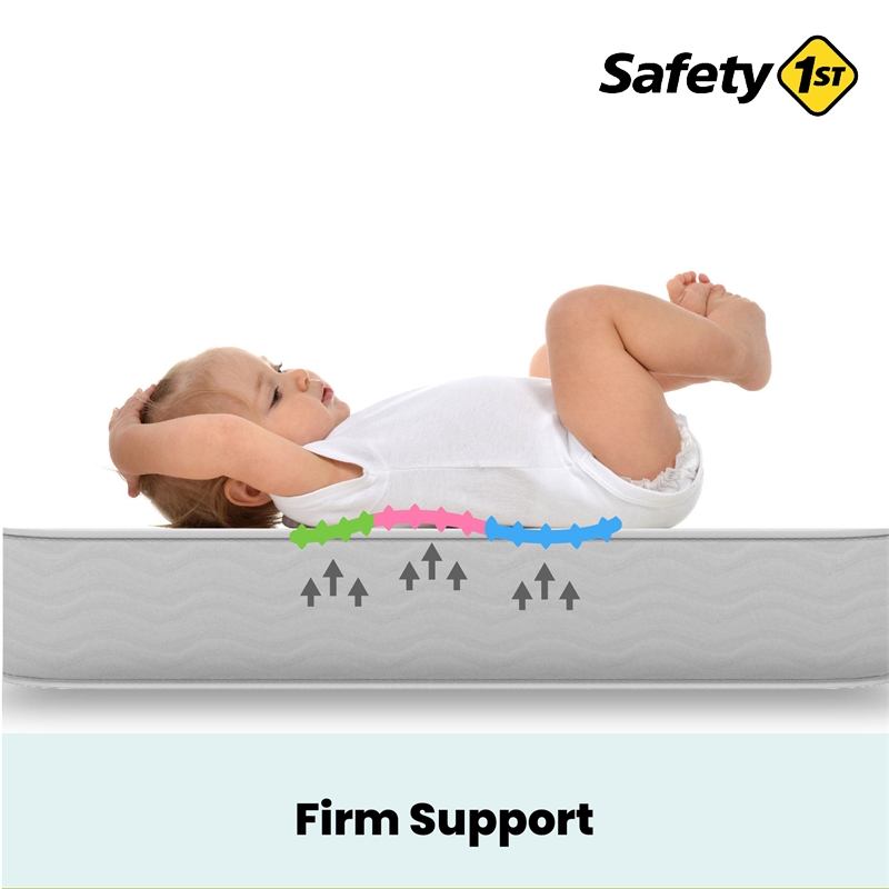 Safety 1st Pleasant Dreams Crib and Toddler Bed Mattress in White