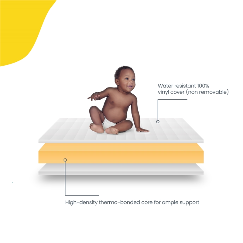 Safety 1st Pleasant Dreams Crib and Toddler Bed Mattress in White