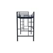 Your Zone Brittain Twin Metal Loft Bed in Navy Blue