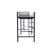 Your Zone Brittain Twin Metal Loft Bed in Navy Blue