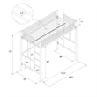 Your Zone Brittain Twin Metal Loft Bed in Navy Blue