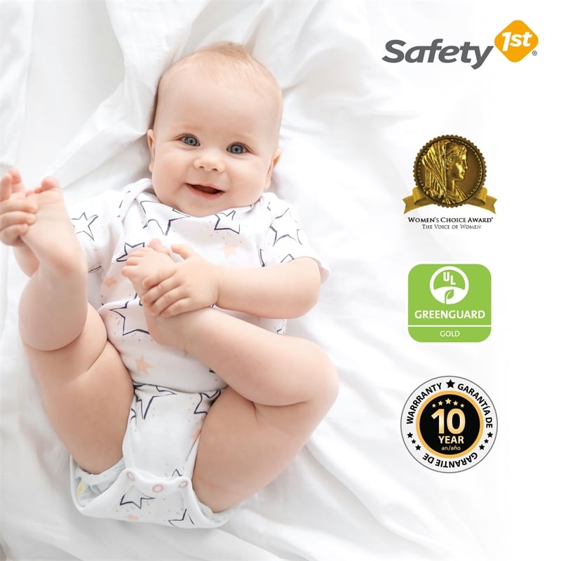 Safety 1st Cozy Snuggles Deluxe Dual 2-in-1 Baby Crib & Toddler Mattress