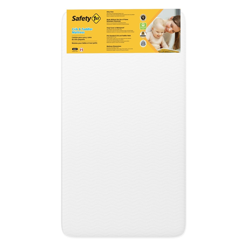 Safety 1st Cozy Snuggles Standard Firm Baby Crib & Toddler Bed Mattress in White