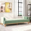 Mr. Kate Stella Vintage Convertible Sofa Bed Futon in Teal Velvet