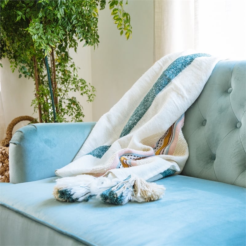 Mr. Kate Stella Vintage Convertible Sofa Bed Futon in Teal Velvet