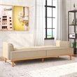 Mr. Kate Stella Vintage Convertible Sofa Bed Futon in Tan Linen