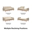 Mr. Kate Stella Vintage Convertible Sofa Bed Futon in Tan Linen