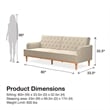Mr. Kate Stella Vintage Convertible Sofa Bed Futon in Tan Linen