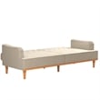 Mr. Kate Stella Vintage Convertible Sofa Bed Futon in Tan Linen
