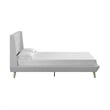 DHP Lilya Full Upholstered Platform Bed w/ Wood Slat Support in Light Gray Linen