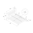 DHP Lilya Full Upholstered Platform Bed w/ Wood Slat Support in Light Gray Linen