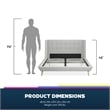 DHP Lilya Queen Upholstered Platform Bed w/Wood Slat Support in Light Gray Linen