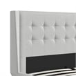 DHP Lilya Queen Upholstered Platform Bed w/Wood Slat Support in Light Gray Linen