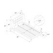 DHP Lilya Twin Upholstered Platform Bed w/ Wood Slat Support in Blue Linen