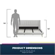 DHP Lilya King Upholstered Platform Bed w/ Wood Slat Support in Light Gray Linen