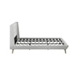 DHP Lilya King Upholstered Platform Bed w/ Wood Slat Support in Light Gray Linen