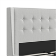 DHP Lilya King Upholstered Platform Bed w/ Wood Slat Support in Light Gray Linen