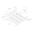 DHP Lilya King Upholstered Platform Bed w/ Wood Slat Support in Light Gray Linen