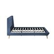DHP Lilya King Upholstered Platform Bed w/ Wood Slat Support in Blue Linen