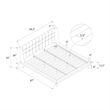 DHP Lilya King Upholstered Platform Bed w/ Wood Slat Support in Blue Linen