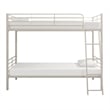 Mainstays Convertible Twin over Twin Metal Bunk Bed in Off White