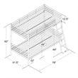 Mainstays Convertible Twin over Twin Metal Bunk Bed in Off White