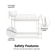 Mainstays Convertible Twin over Twin Metal Bunk Bed in Off White