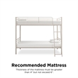 Mainstays Convertible Twin over Twin Metal Bunk Bed in Off White