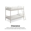 Mainstays Convertible Twin over Twin Metal Bunk Bed in Off White