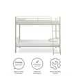 Mainstays Convertible Twin over Twin Metal Bunk Bed in Off White