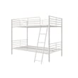 Mainstays Convertible Twin over Twin Metal Bunk Bed in Off White