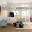Mainstays Convertible Twin over Twin Metal Bunk Bed in Off White